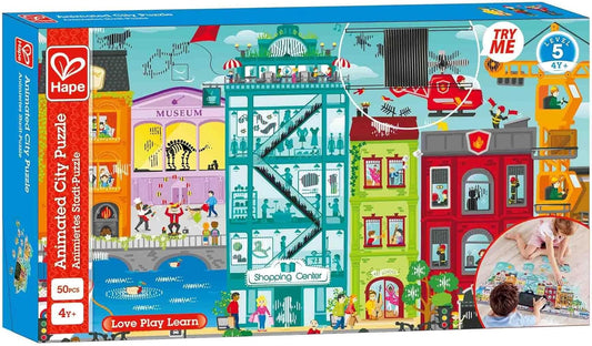 Hape Animated City Puzzle, 50 Pieces