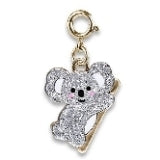 Charm It! Gold Glitter Koala Charm