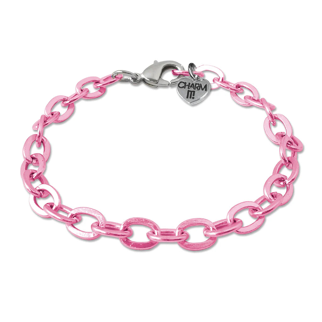 Pink Chain Link Bracelet by Charmit!