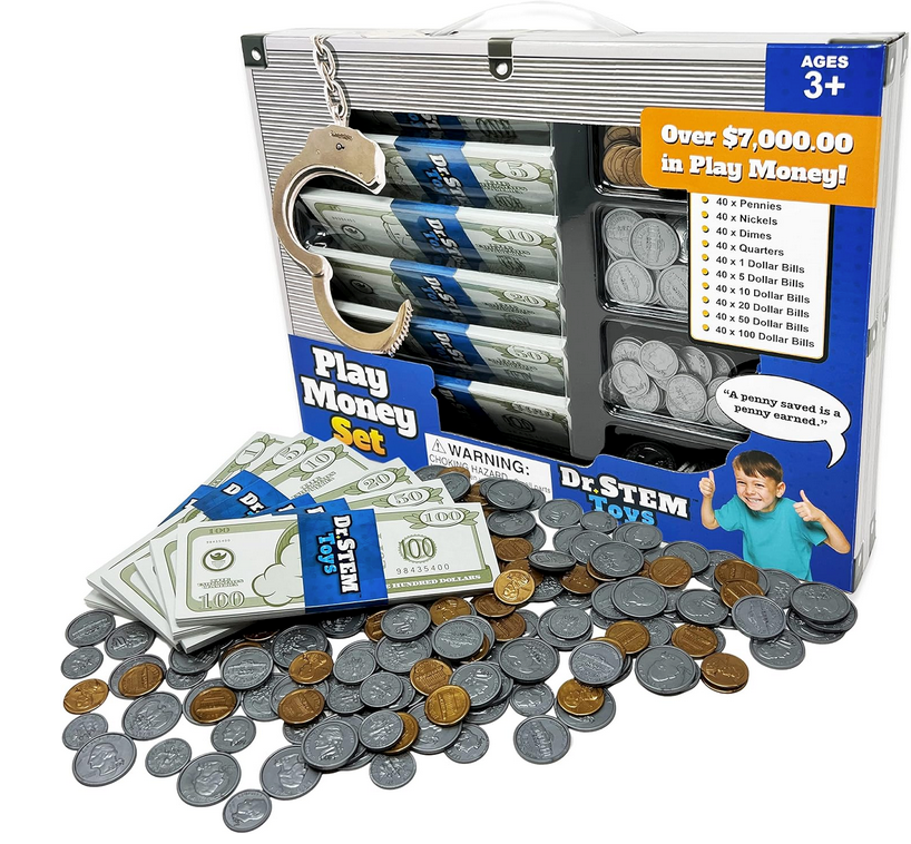 play money set dollar tree Dr. Stem Toys Play Money for Kids