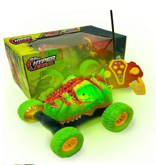 HYPER DRIVE GREEN LIGHT UP STUNT DINO RC