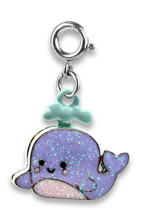 Glitter Whale Charm