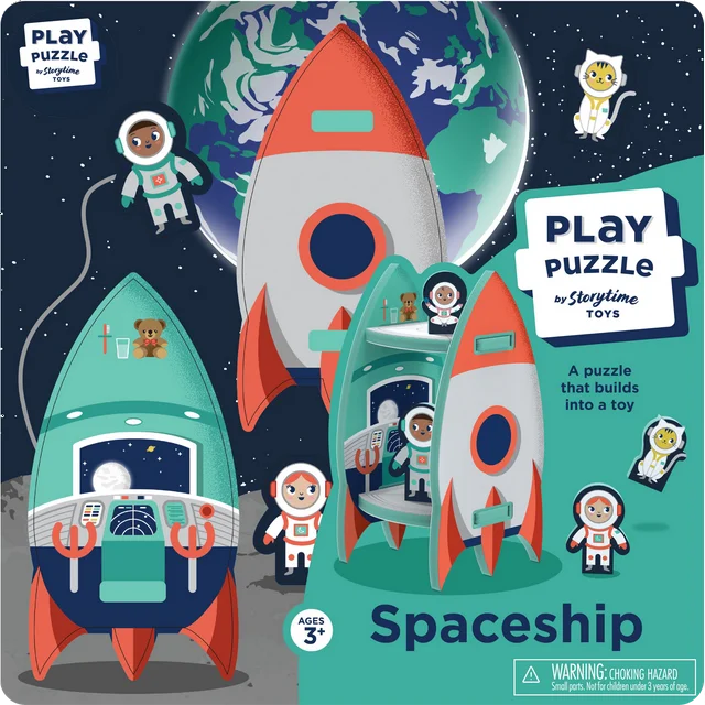 Storytime Space Ship Play Puzzle in Orange