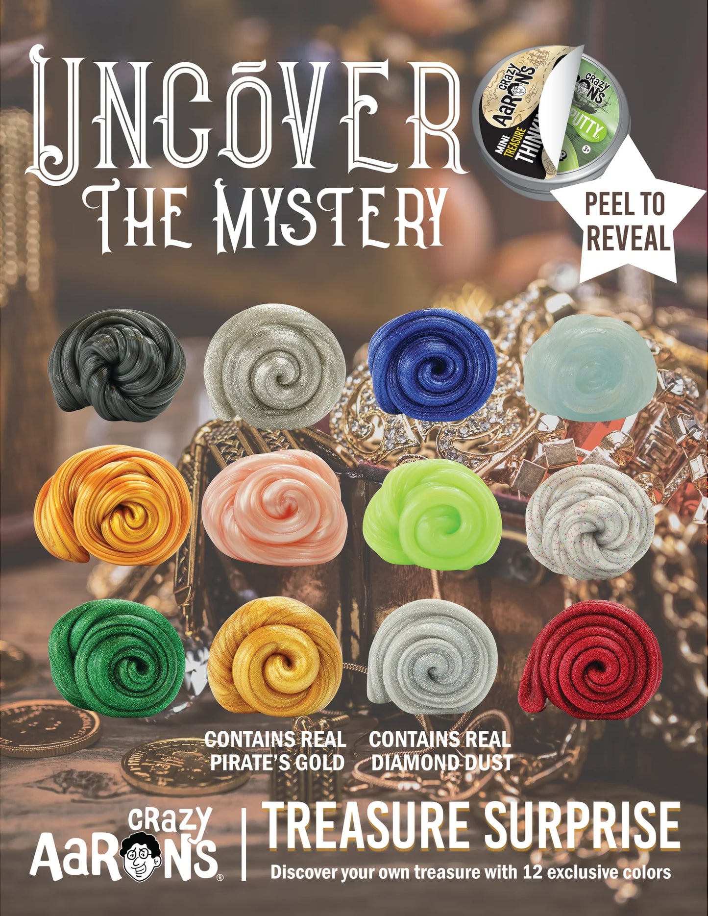 Crazy Aaron's Thinking Putty Treasure Surprise 2' Tin