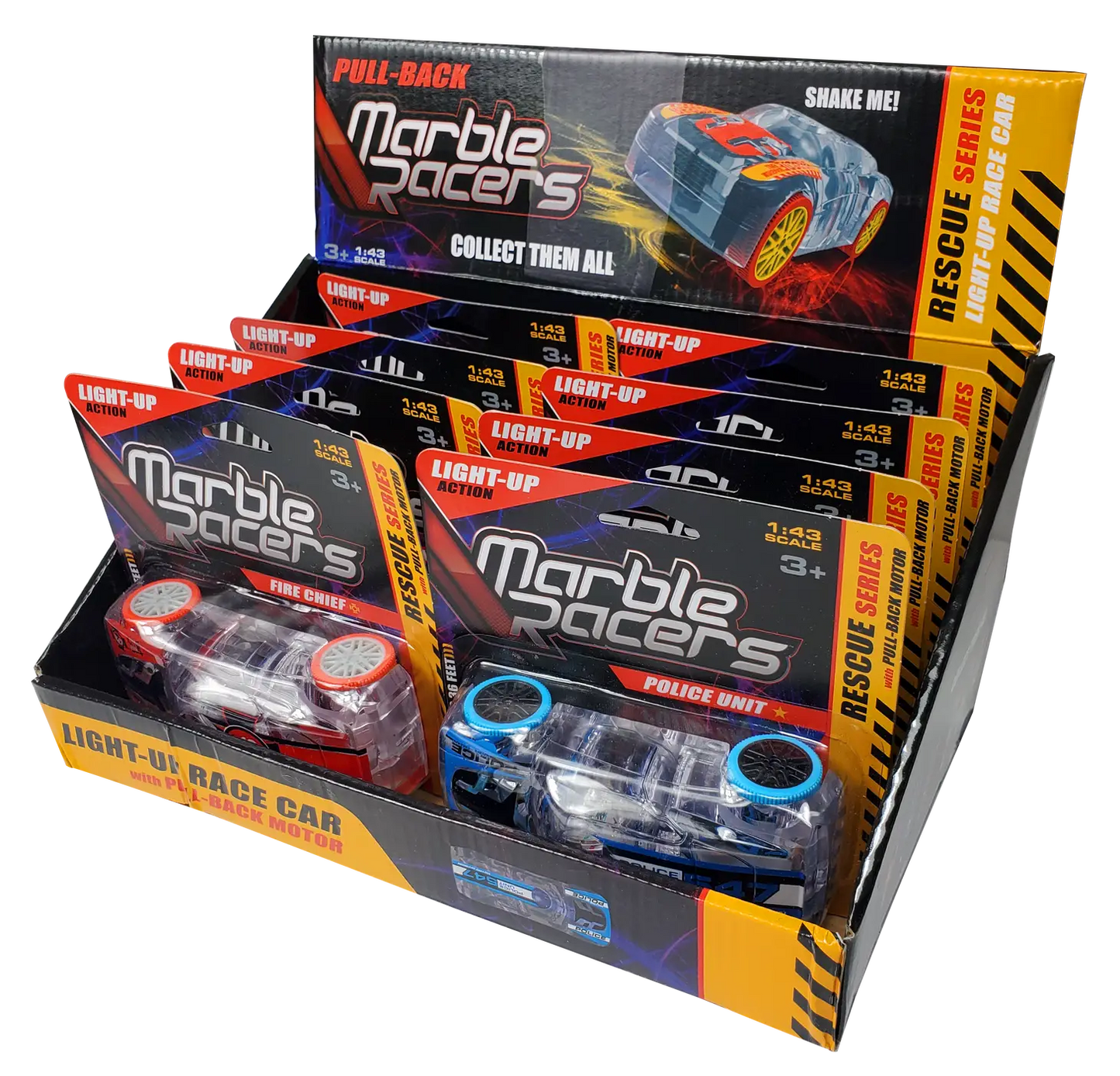 Marble Racers Light Up 1:43 Scale First Responder Car