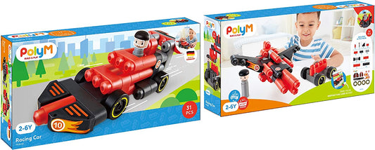 Hape Poly M Racing Car 31 Pcs