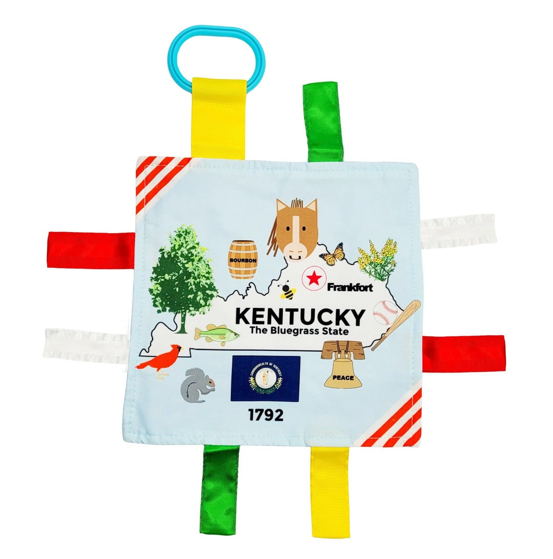 Kentucky State Tag Toy Crinkle Square
