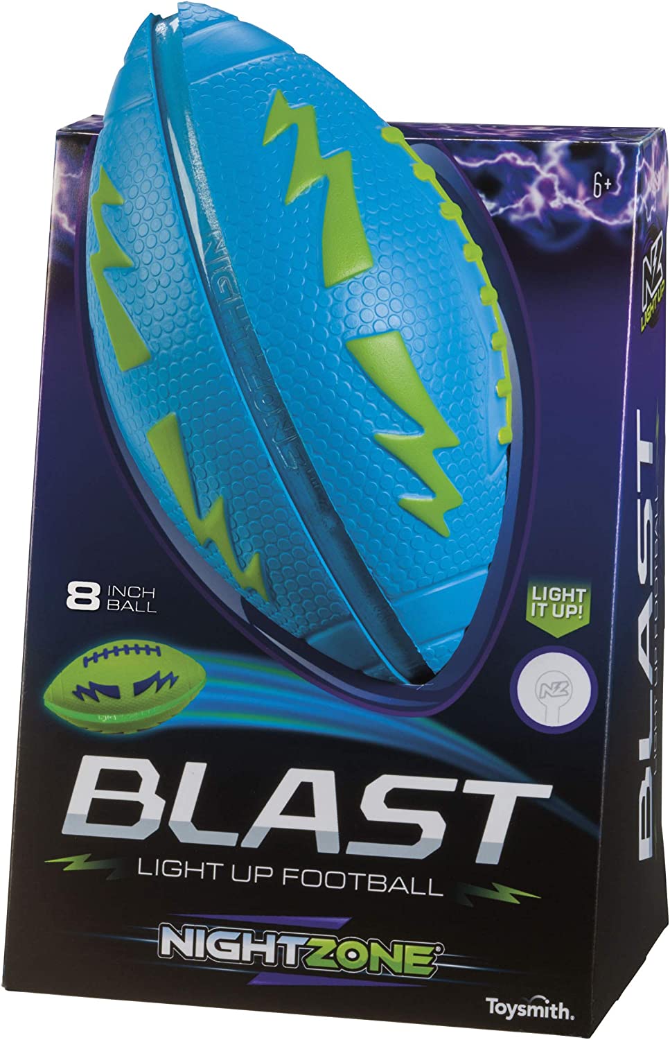 Nightzone 8" Blast Light Up Football, Assorted Colors