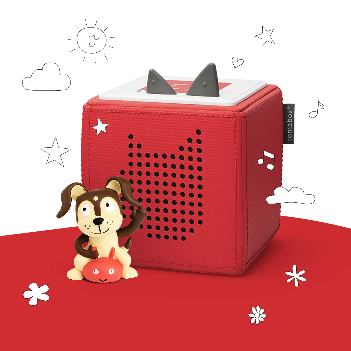 Toniebox Audio Player Starter Set with Playtime Puppy Red