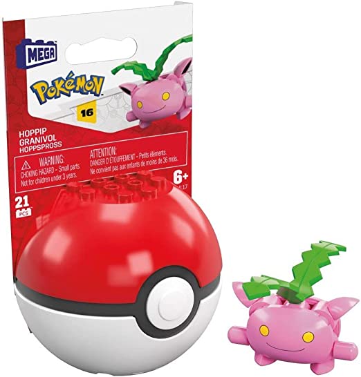 MEGA Pokemon Hoppip Building Set with 21 Compatible Bricks and Pieces and Poke Ball