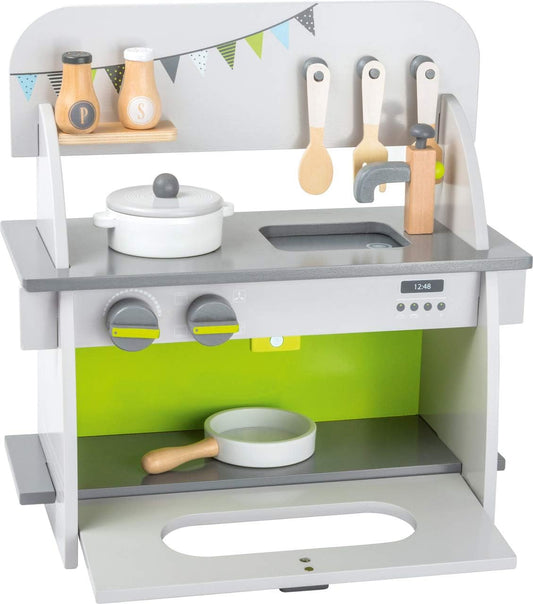 Small Foot Compact Kitchen Playset in Green/Grey