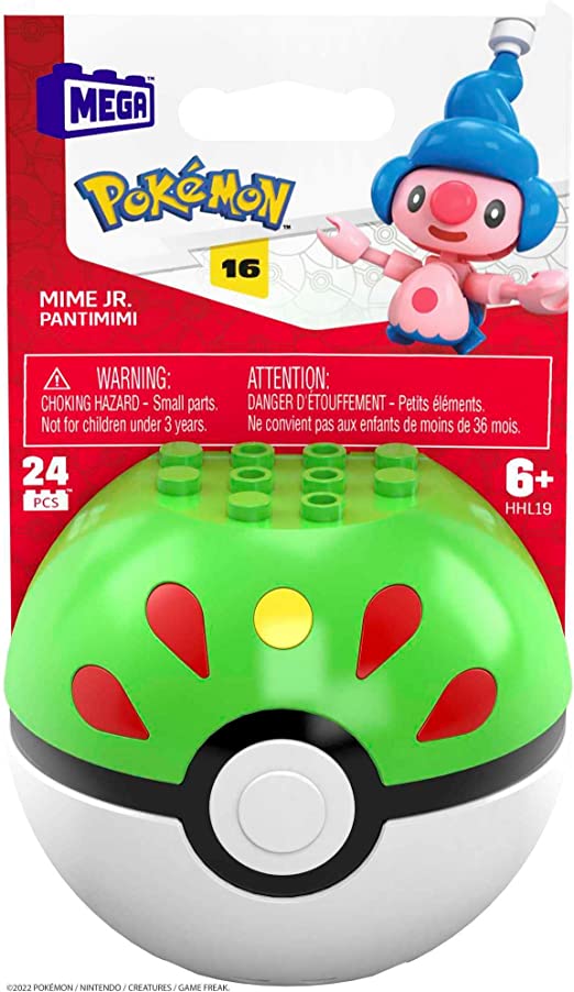 MEGA Pokemon Mime Jr. Building Set with 24 Compatible Bricks and Pieces and Poke Ball