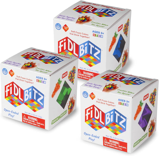 Play Visions FidlBitz® - Revolutionary Cubes That Stick Together, But Not Sticky! (Starter Set)