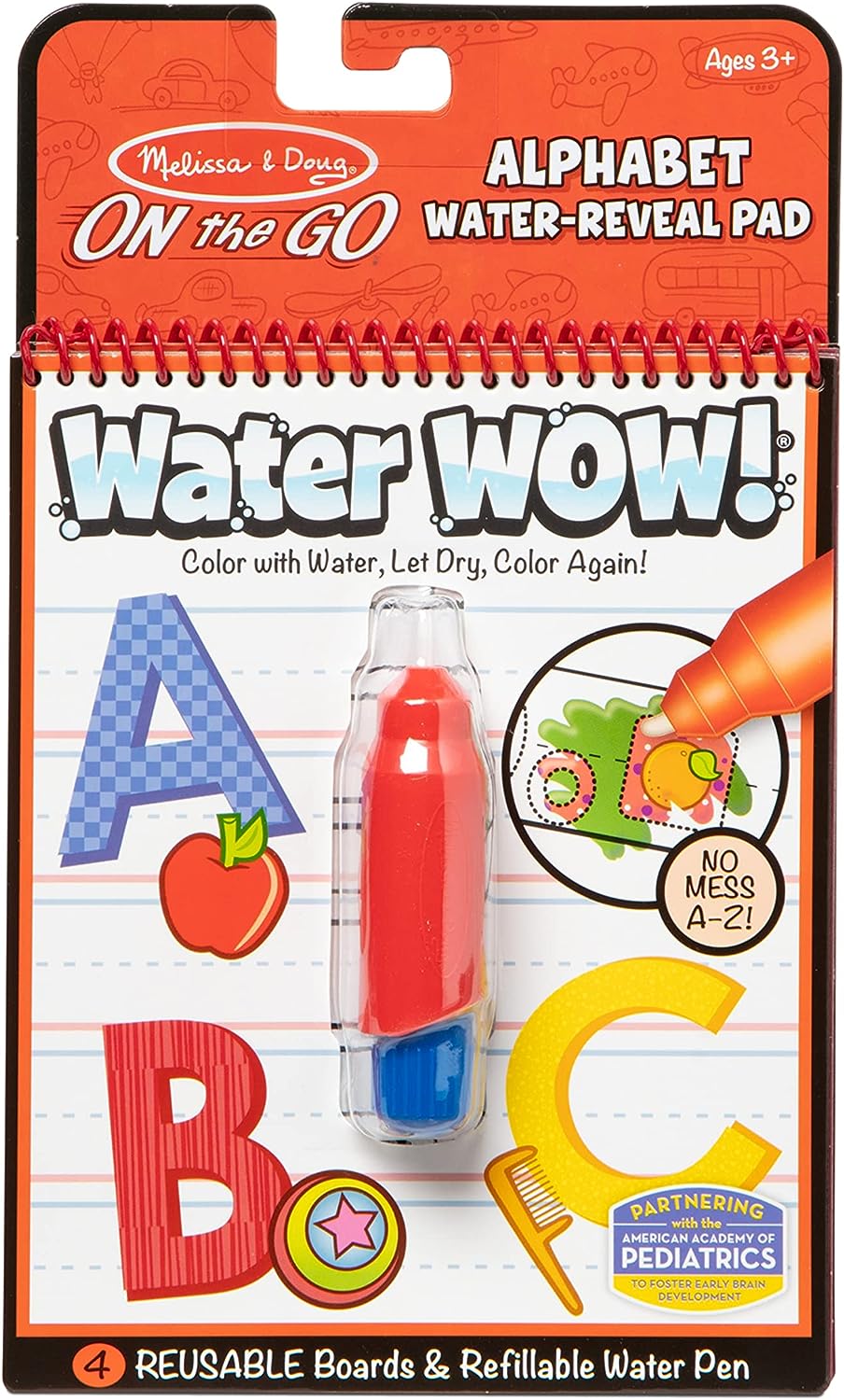 Melissa & Doug On the Go Water Wow! Reusable Water-Reveal Activity Pad - Alphabet