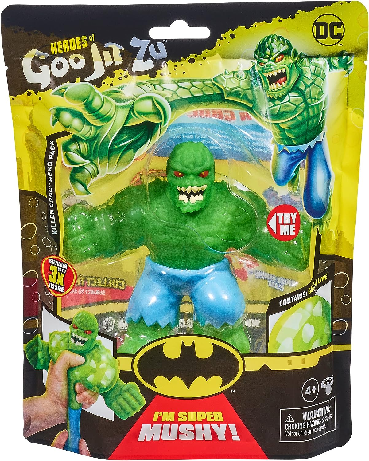 Heroes of Goo Jit Zu DC Hero Pack - Super Mushy Killer Croc 4.5" Tall