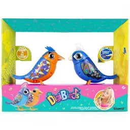 Digibirds Twin Pack, Interactive, Animated Electronic Pet with Sounds and Record & Playback, Sings