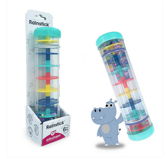 Edushape Rainstick 8 inch - Rainmaker Toy for Babies, Sensory Tubes Musical Instrument