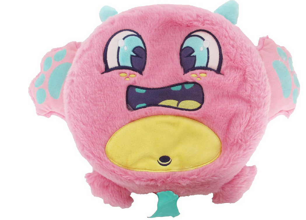 Squeeky 16" Scented Plush Toy with Self-Inflating Whoopee Cushion – Bubble Gum Scent Funny Fart Plush
