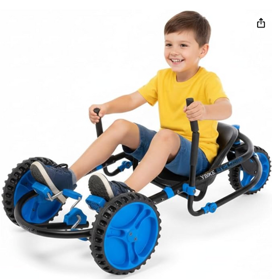 Ybike Explorer Pedal Car Wheel Go-Kart 155 lbs - Blue