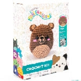 Squishmallow Original Omar The Bear Crochet Kit, Includes Yarn, Crochet Hook, Starter Hooks, Step-by-Step Tutorials, Exclusive Crochet Kit for Beginners, DIY Craft, Crochet Kits