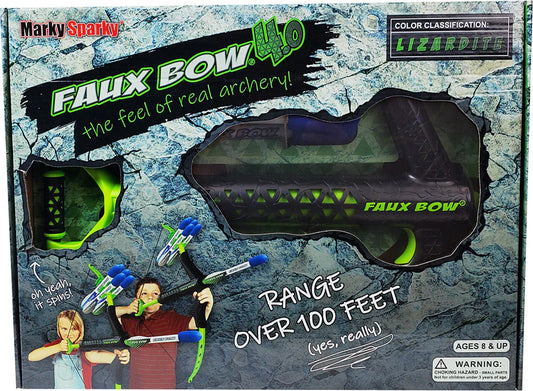 Faux Bow Original 4.0 Lizardite - Impact Foam Tip Kids Bow and Arrow - Kids Archery Set - Shoots Targets Over 120 Feet - Best Outdoor Toy for Boys and Girls
