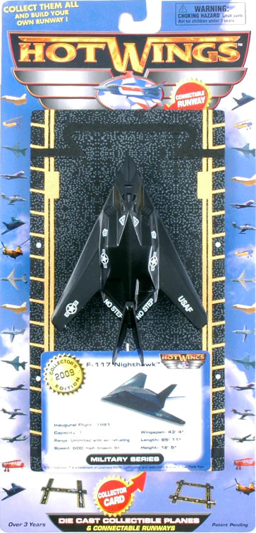 Hot Wings F-117 Nighthawk Jet with Connectible Runway