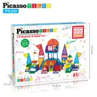 Picasso Tiles: 333 Piece Magnetic Brick Tile Combo Set
