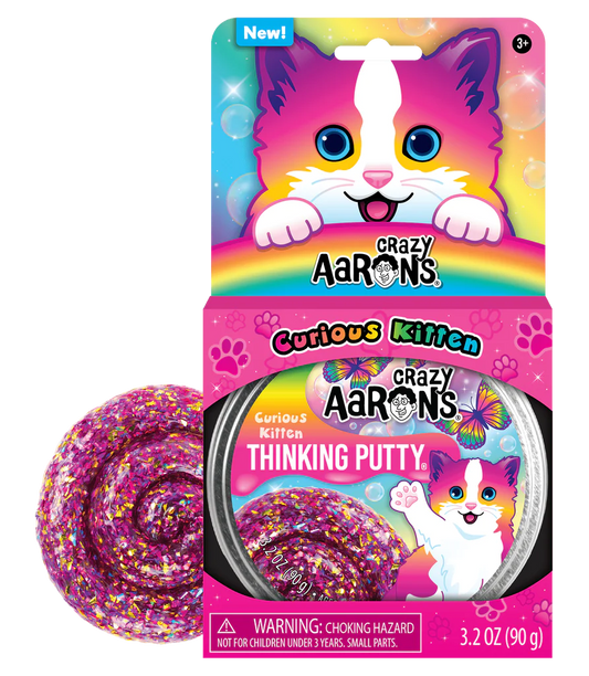 Crazy Aaron’s Putty Pets Curious Kitten Thinking Putty®