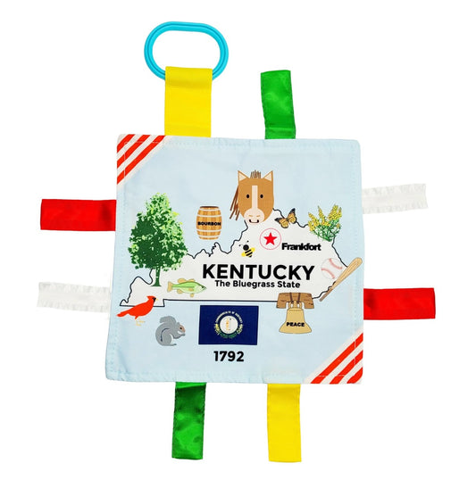 Kentucky State Tag Toy Crinkle Square