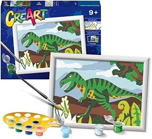 CreArt Roaming Dinosaur Paint by Numbers Kit for Kids