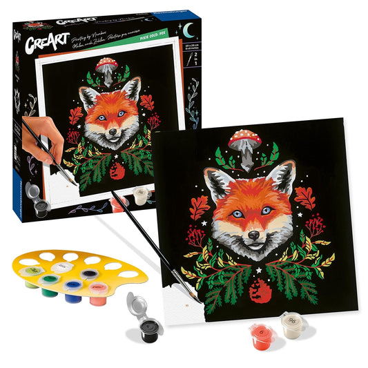 Creart Pixie Cold Edition Fox Paint by Numbers for Adults and Children Age 12 Years Up