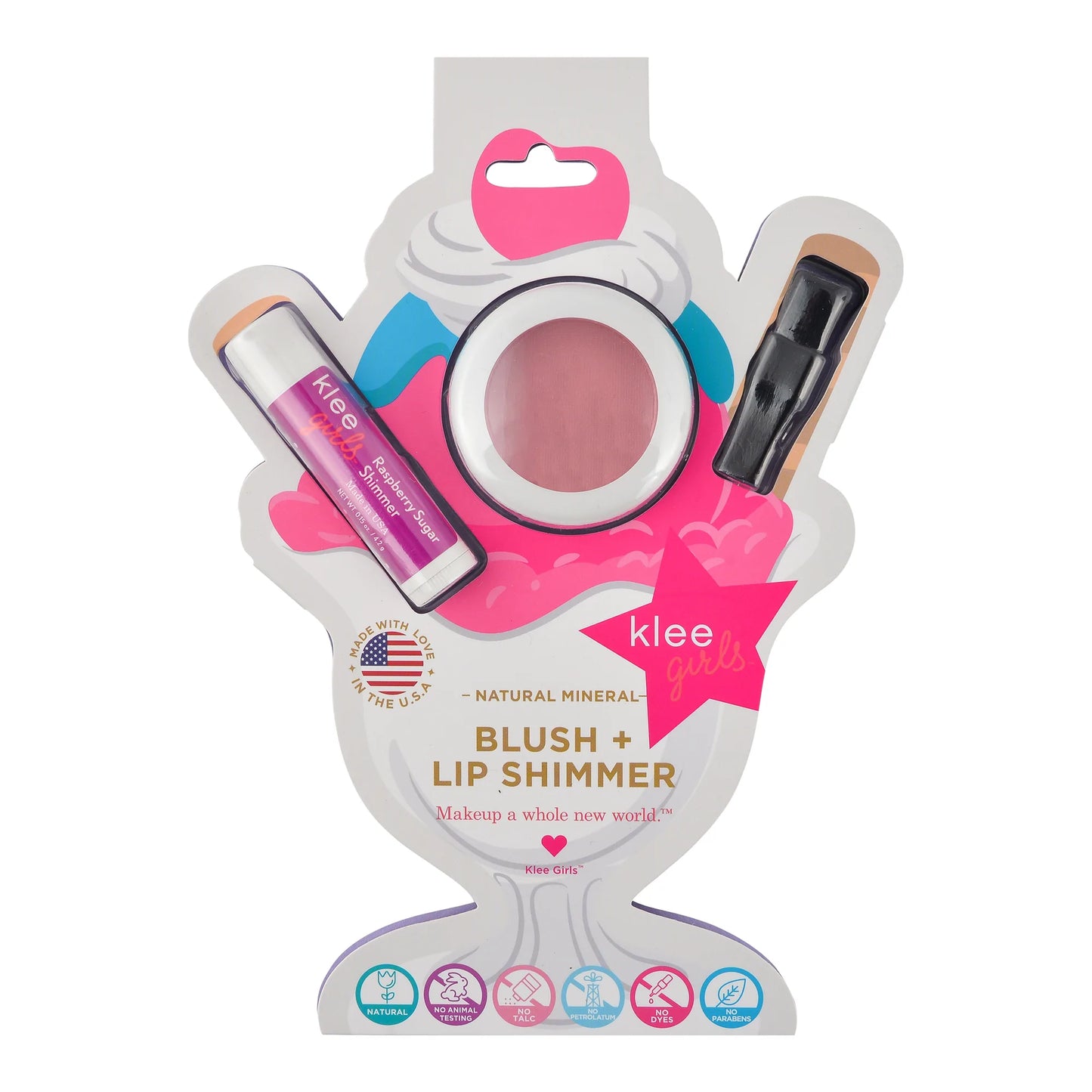 Sweet Cherry Pop - Klee Girls Natural Mineral Blush & Lip Shimmer Duo