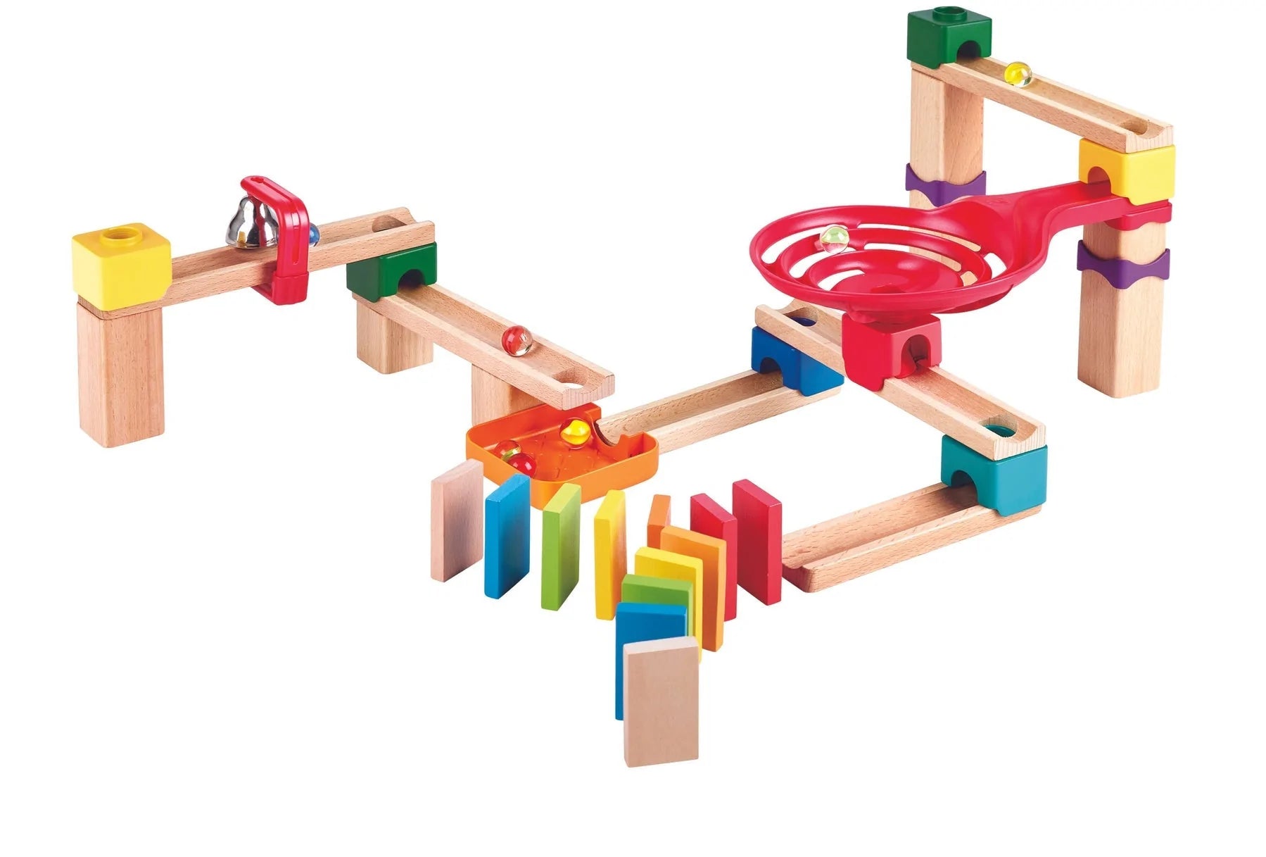Hape Crazy Rollers Stack Track Wooden DIY Marble Run Set