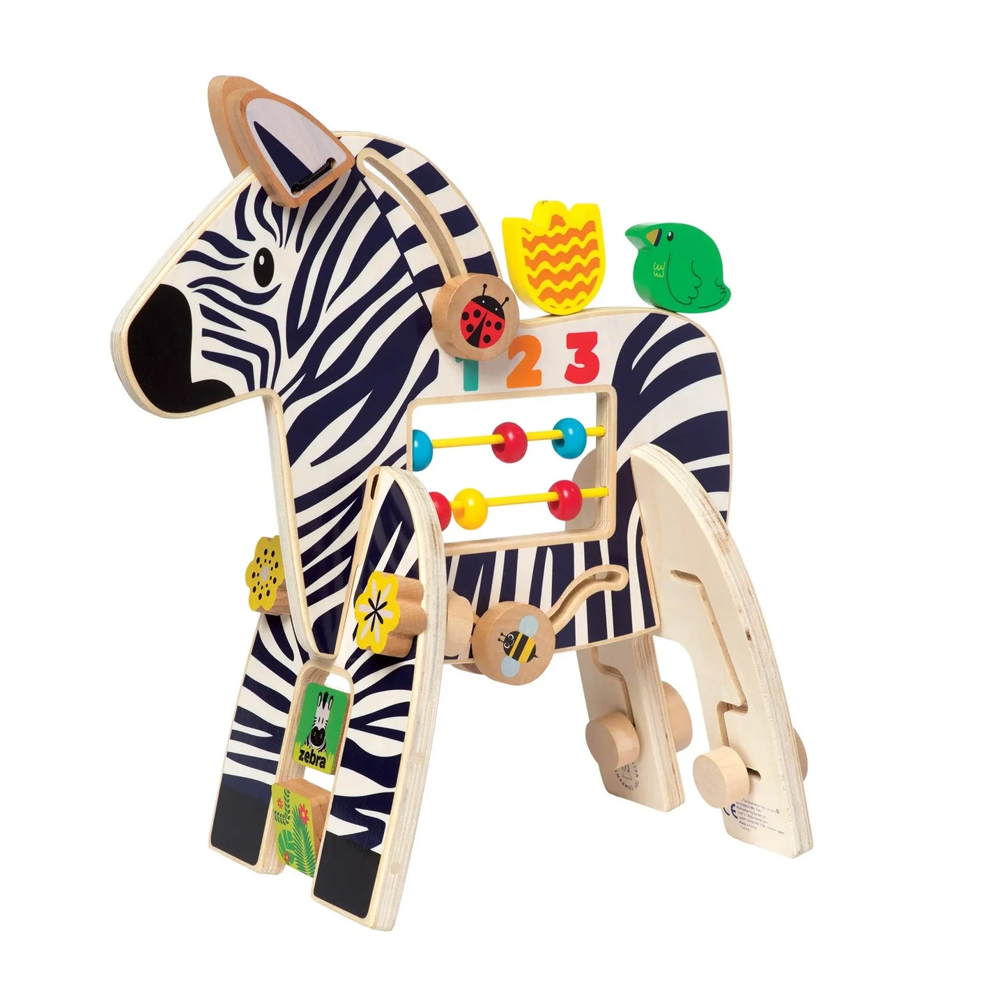 Manhattan Toy Safari Zebra Wooden Toddler Activity Toy