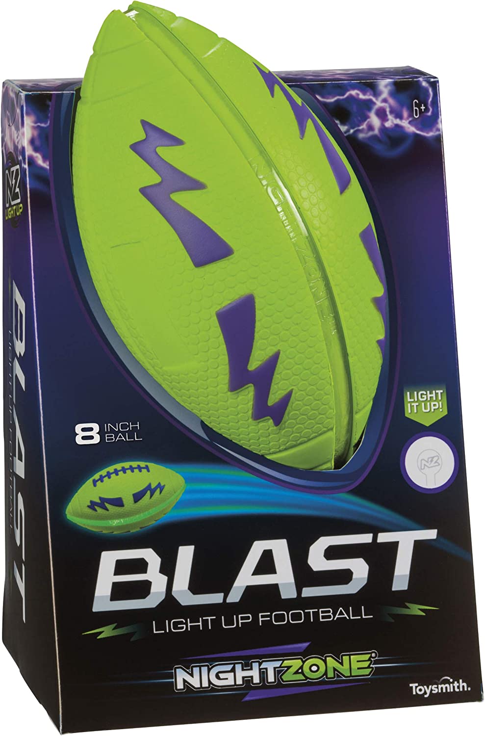 Nightzone 8" Blast Light Up Football, Assorted Colors