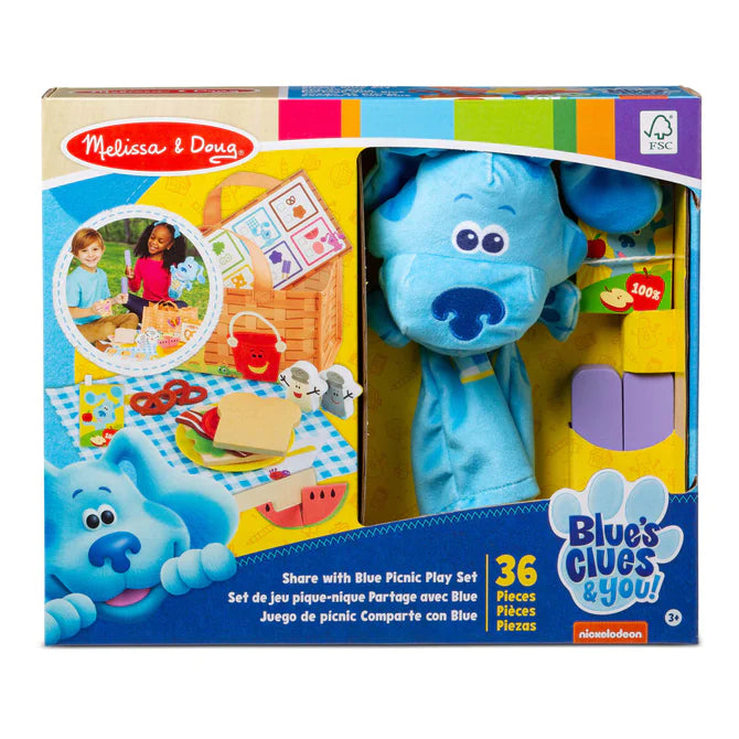 Blue’s Clues & You! Share with Blue Picnic Play Set with Hand Puppet