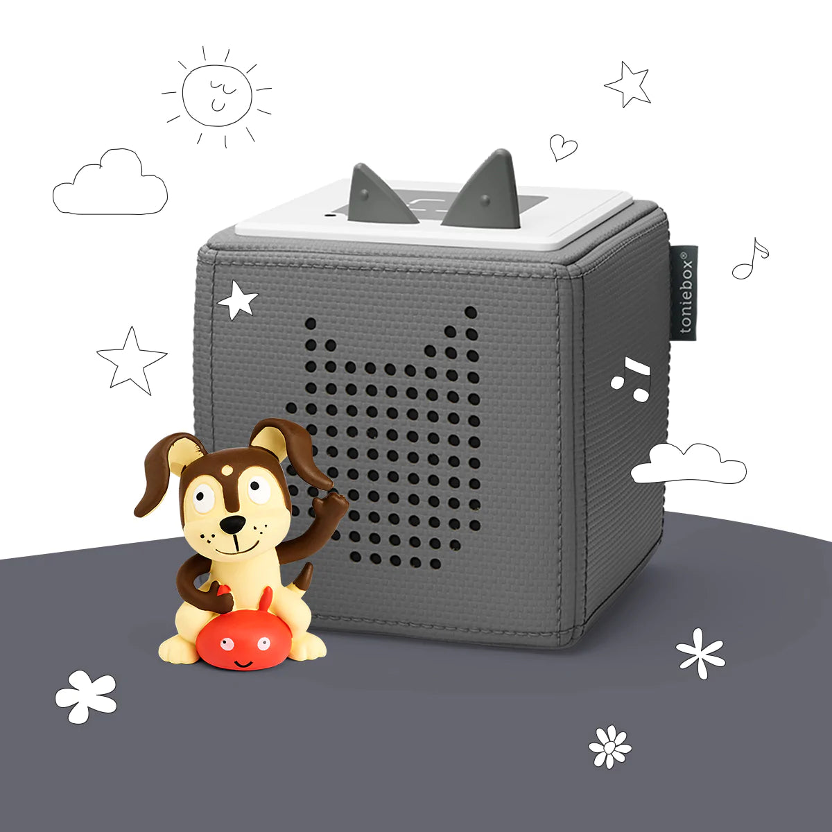Toniebox Audio Player Starter Set with Playtime Puppy Grey