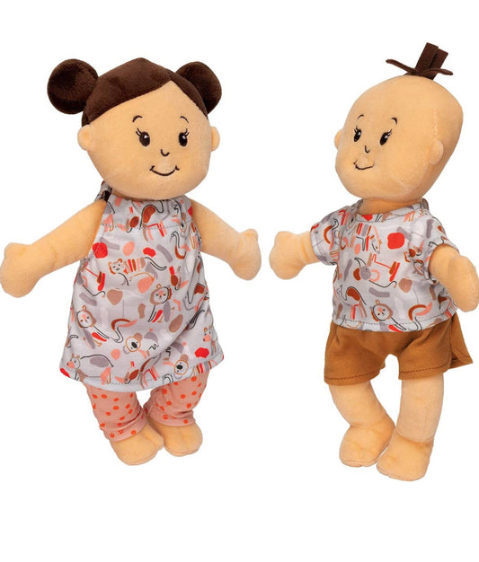 Manhattan Toy Wee Baby Stella Peach 12" Soft Baby Twin Dolls