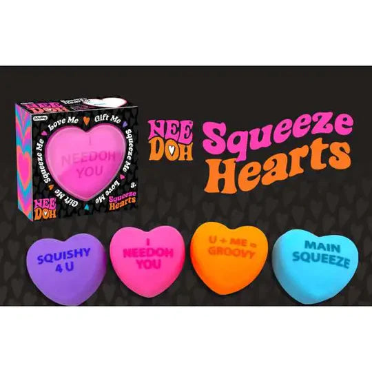 Needoh Squeeze Hearts- Color Chosen at Random