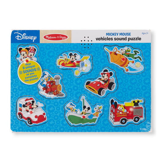 Disney Mickey Mouse & Friends Vehicles Wooden Sound Puzzle